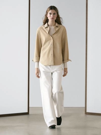 Рубашка из замши- Заказать в России