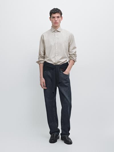 Zara Рубашка из хлопкового поплина