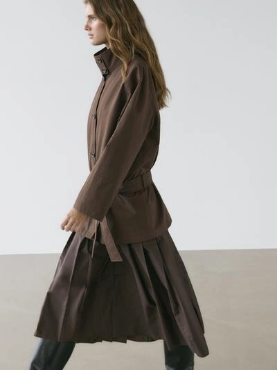Medium trench coat with belt detail- Заказать в России