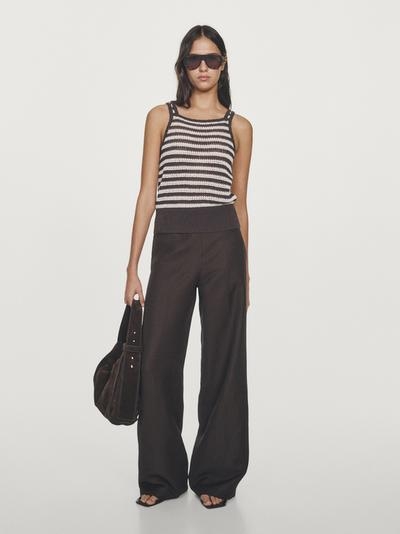 Zara Топ с кружевными вставками и полосатыми деталями купить с доставкой.