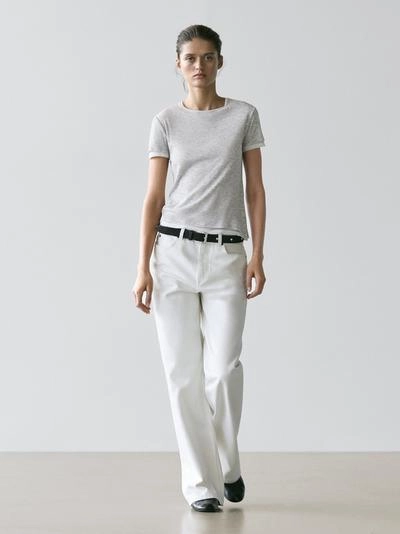 Футболка с коротким рукавом и двойной отделкой- Заказать в России