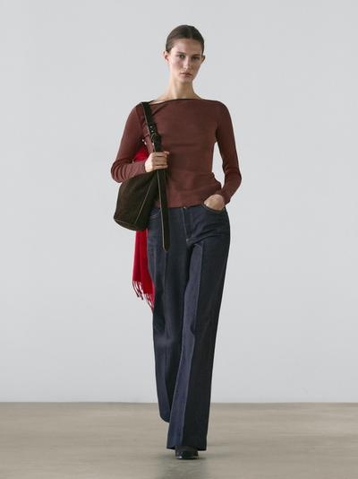 Zara Топ с деталями контрастного оттенка