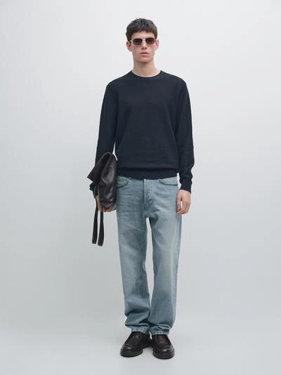 Текстурный свитер из хлопково-вискозной смеси