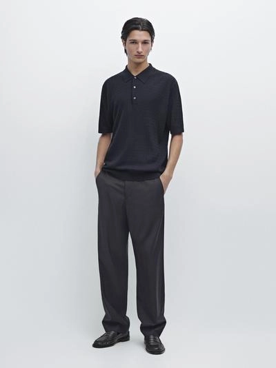 Свитер-поло из мериносовой шерсти