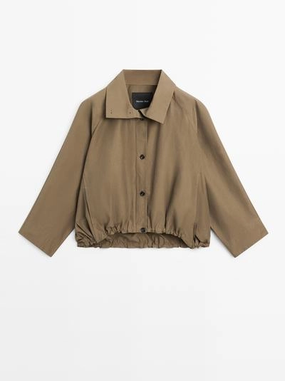 Бомбер с высоким воротником- Заказать в России