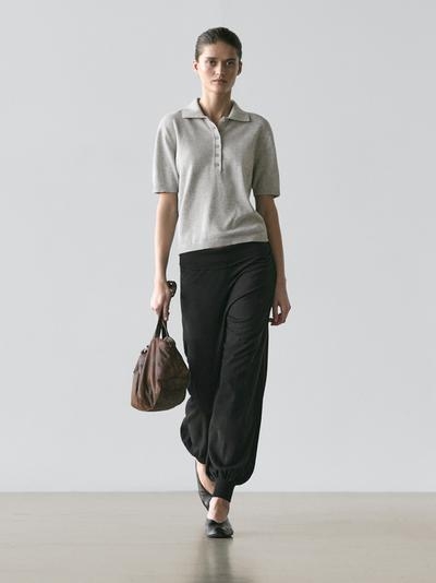 Zara Поло из хлопкового трикотажа купить с доставкой.