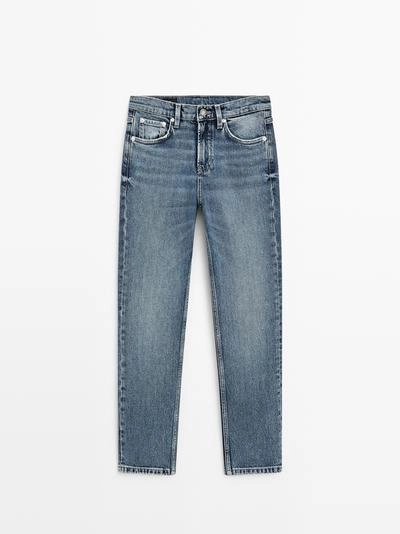 Джинсы с завышенной посадкой и укороченным силуэтом- Заказать в России