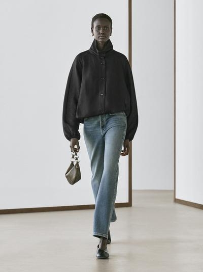 Zara Куртка-бомбер из льна и шелка