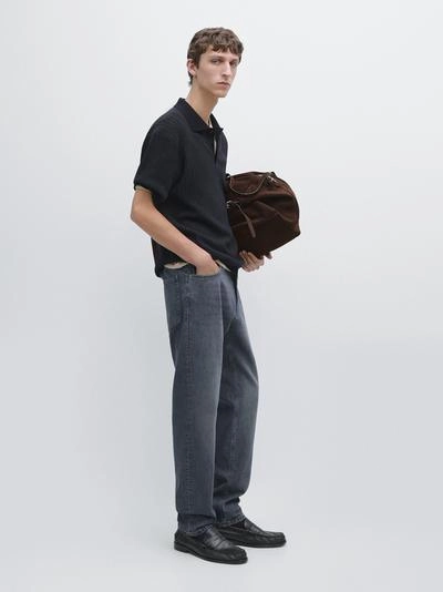 Поло с коротким рукавом из текстурированного вязаного полотна- Заказать в России