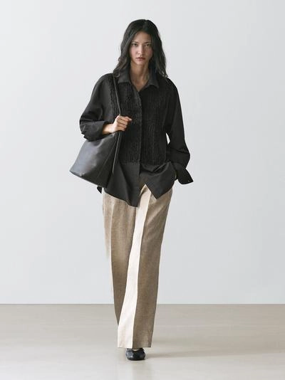 Рубашка с застежкой на биб-листочке и вышивкой- Заказать в России