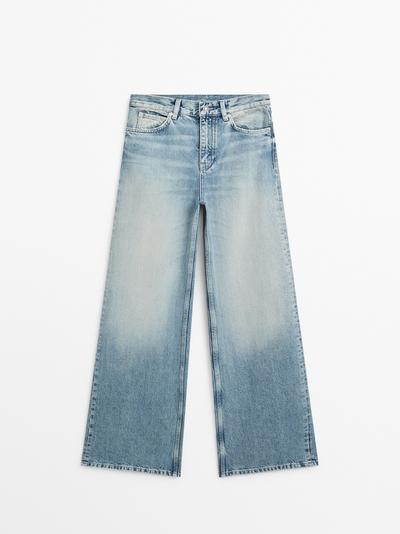 Zara Джинсы с высокой посадкой и широкими брючинами