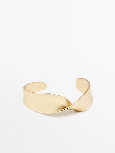 Широкий текстурированный браслет