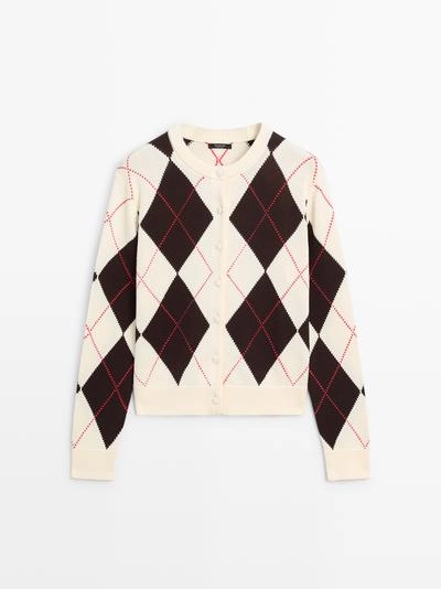 Кардиган с аргайловым узором из хлопка- Заказать в России