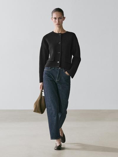 Zara Кардиган из хлопкового трикотажа