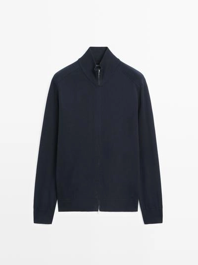 Кардиган из хлопкового трикотажа на молнии- Заказать в России