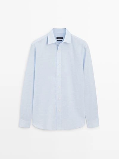 Рубашка из льна с регулярной посадкой