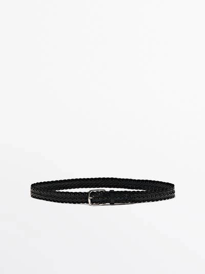 Кожанный плетеный ремень- Заказать в России