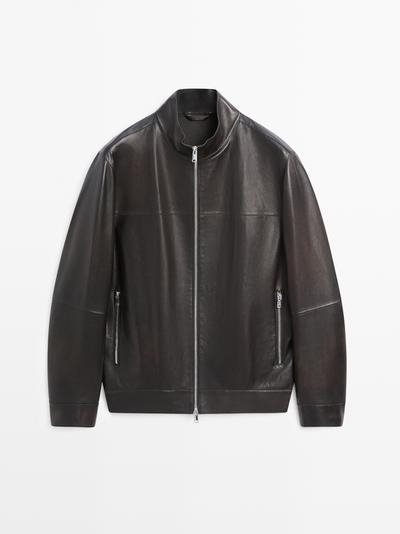 Zara Куртка из овечьей кожи с эффектом потертости