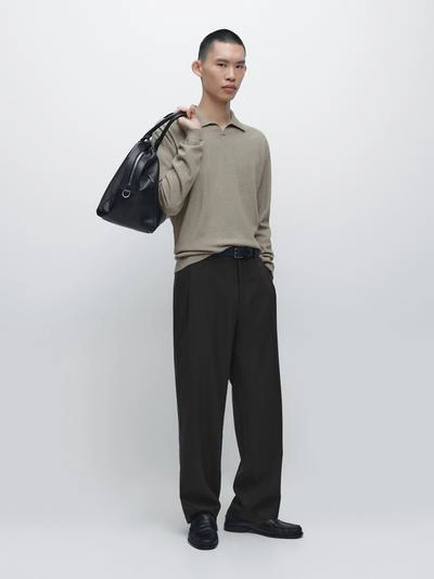 Водолазка-поло из хлопкового трикотажа- Заказать в России