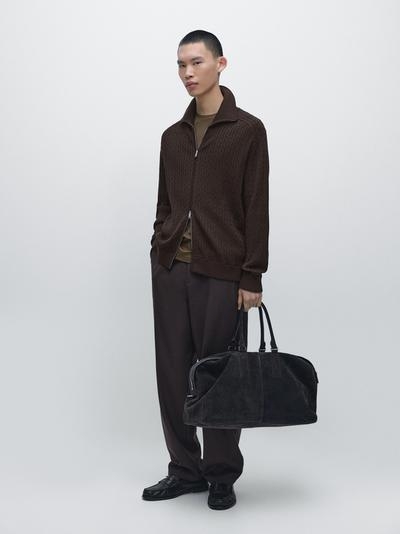 Zara Кардиган с молнией из хлопковой плетеной вязки купить с доставкой.