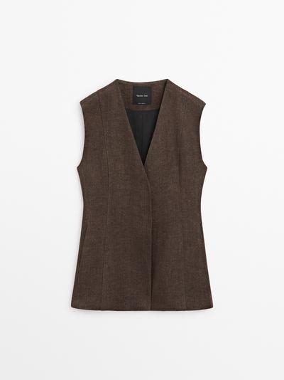 Zara Жилет для льняного костюма