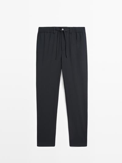 Zara Брюки из шерсти с текстурой