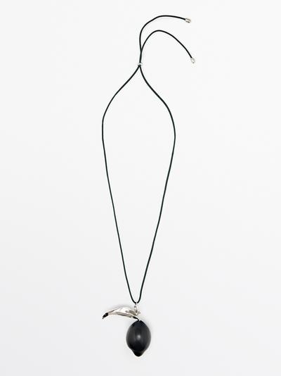 Zara Ожерелье из кожаного шнура