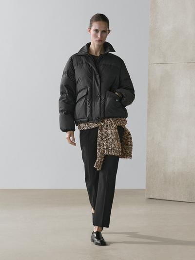 Zara Пуховая бомбер-куртка