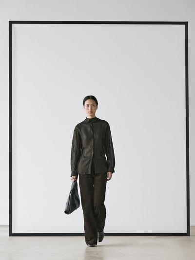 Zara Рубашка с воротником-шарфом