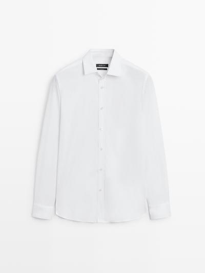 Zara Рубашка из хлопково-вискозного трикотажа