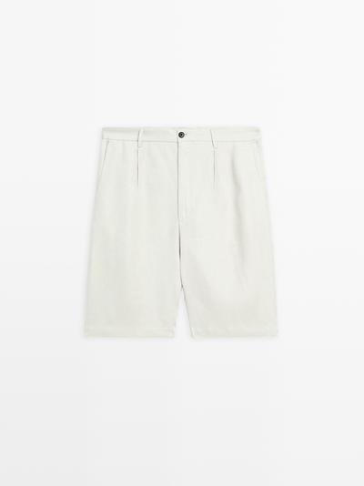 Zara 100% льняные бермуды