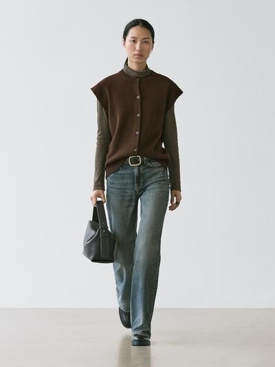 Zara Жилет с округлым вырезом купить с доставкой.