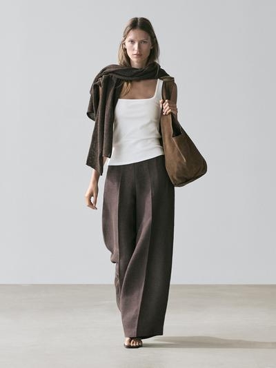 Zara Майка без рукавов с квадратным вырезом