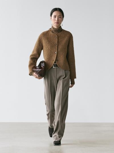 Zara Кардиган из альпаки и шерсти с мягкой отделкой