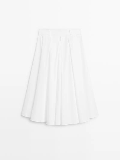 Юбка миди с деталями петель для ремня- Заказать в России