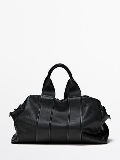 Zara Путешественная сумка из натуральной кожи NAPPA