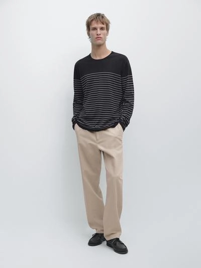 Брюки в стиле jogger fit из хлопковой смеси- Заказать в России