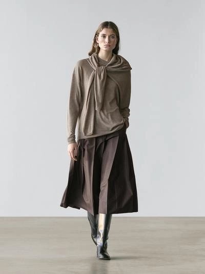 Свитер из шерстяной смеси в стиле oversize- Заказать в России