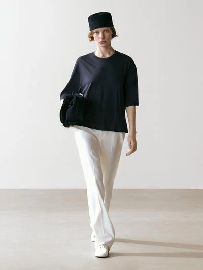 Футболка с короткими рукавами из хлопка oversize- Заказать в России