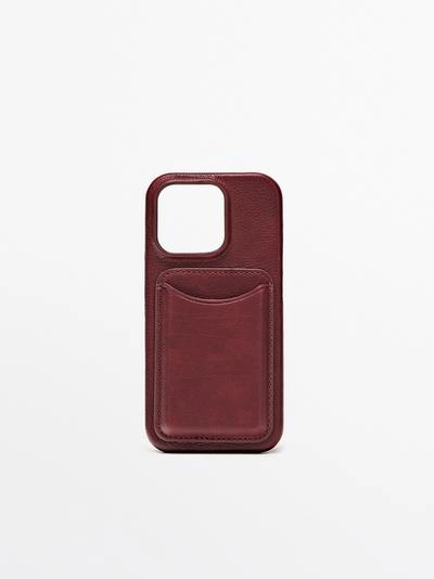 Кожаный чехол для iphone 16 pro из натуральной кожи
