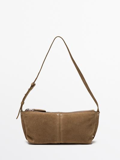 Zara Сумка через плечо из замши