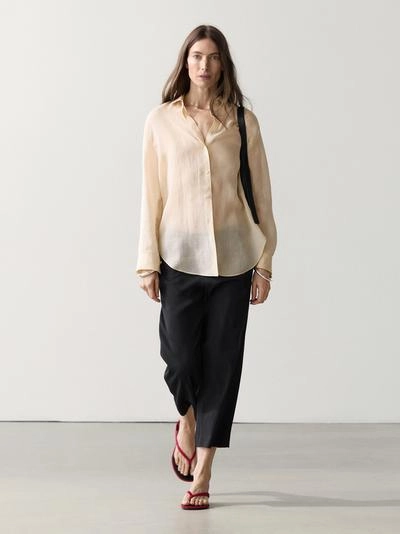 Рубашка с воротником с рубашкой из коллекции massimo dutti- Заказать в России