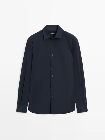 Рубашка slim fit из стрейчевой ткани