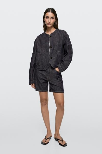 Zara Куртка из хлопкового денима в стиле MASSIMO DUTTI