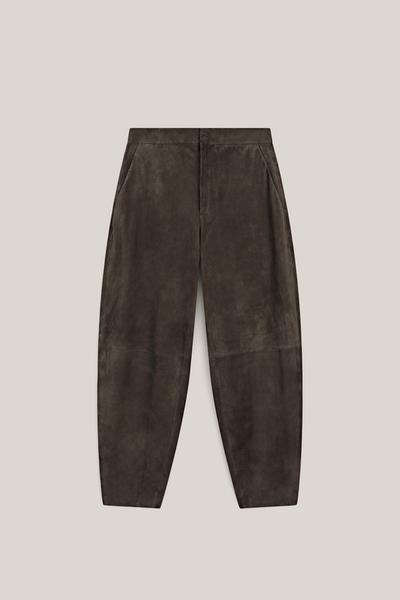Zara Замшевые кожаные брюки - лимитированная коллекция купить с доставкой.