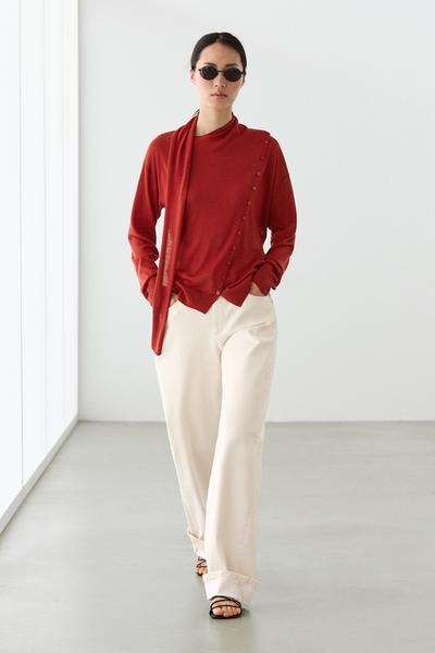 Zara Кардиган с деталью в виде запонок для шарфа