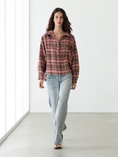 Zara Рубашка из 100% льна в клетку