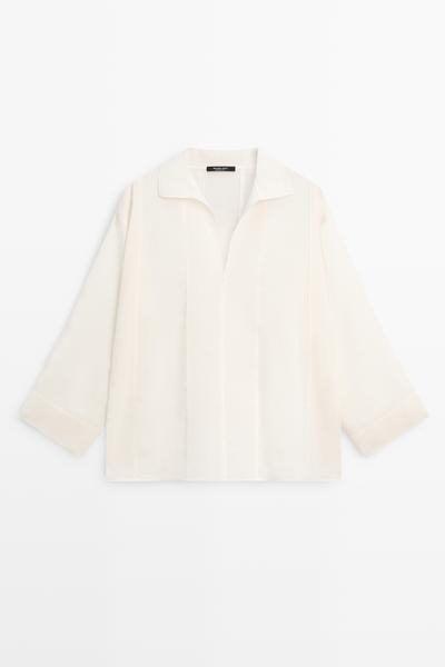 Zara Прозрачная блузка с деталями шва