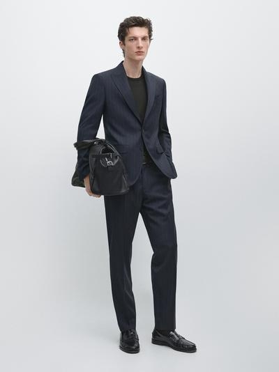 Zara Пиджак из 100% шерсти в полоску