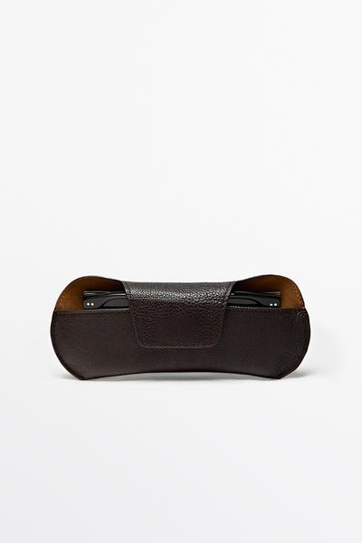 Zara Футляр для солнцезащитных очков из натуральной кожи NAPпа.